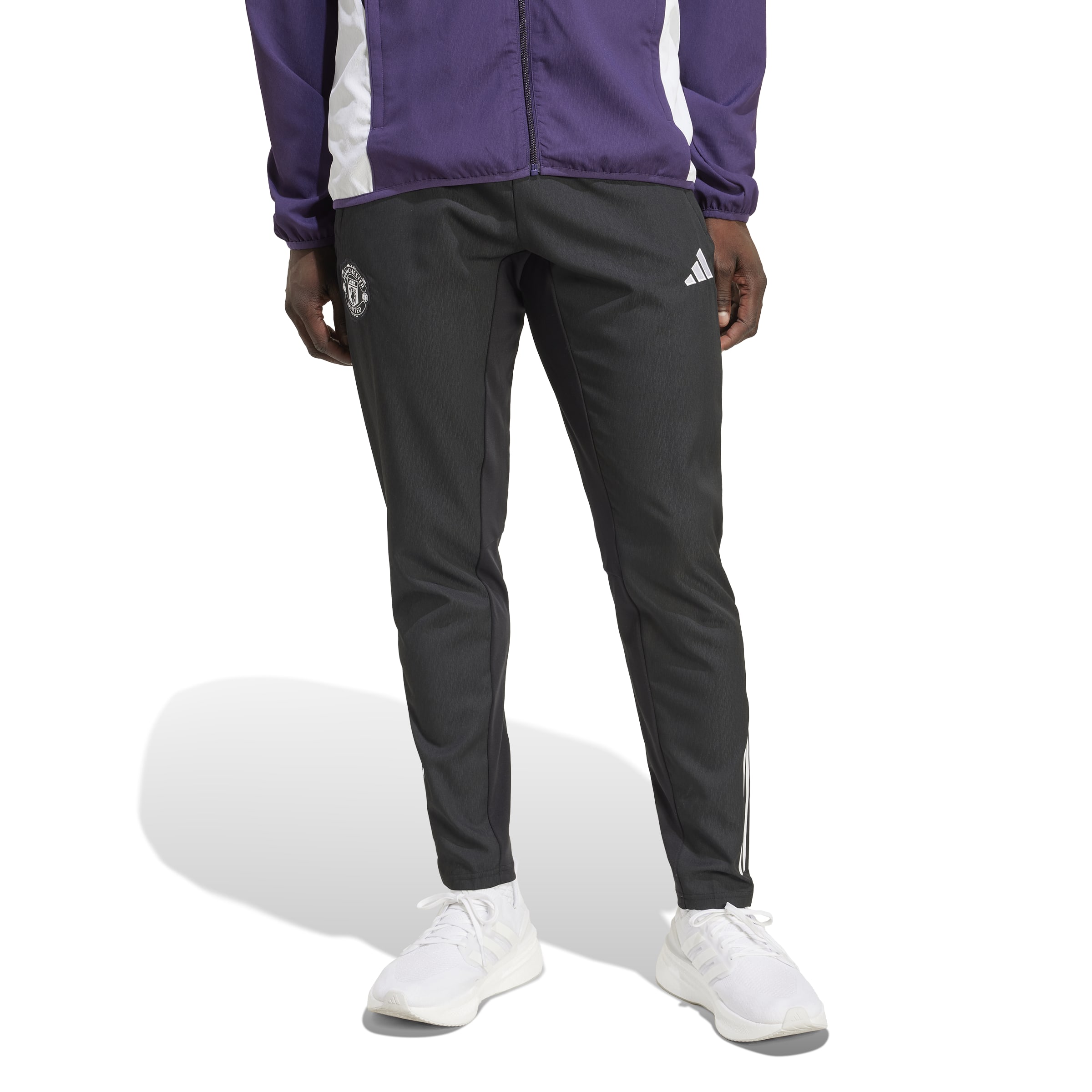 Adidas Manchester United Presentatie Trainingsbroek 2025-2026 Zwart Wit Paars