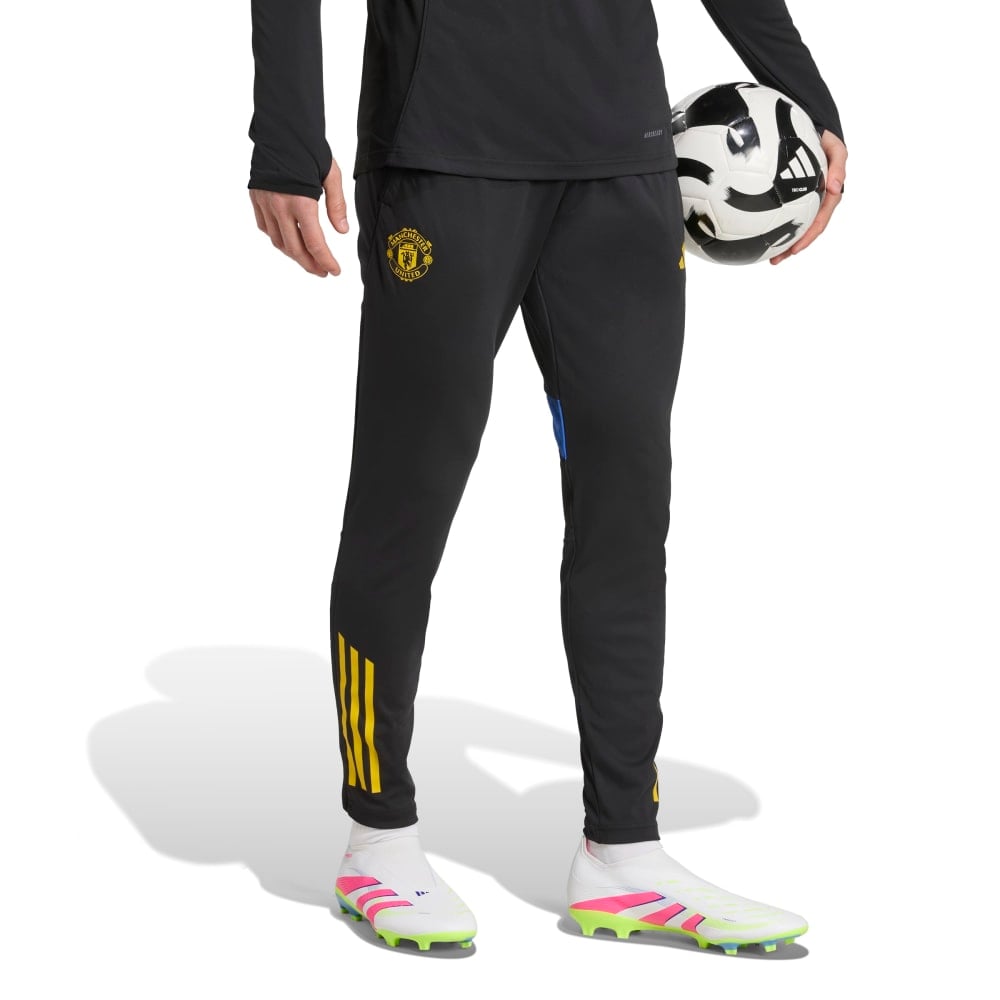 Adidas Manchester United Trainingsbroek 2025-2026 Zwart Blauw Geel