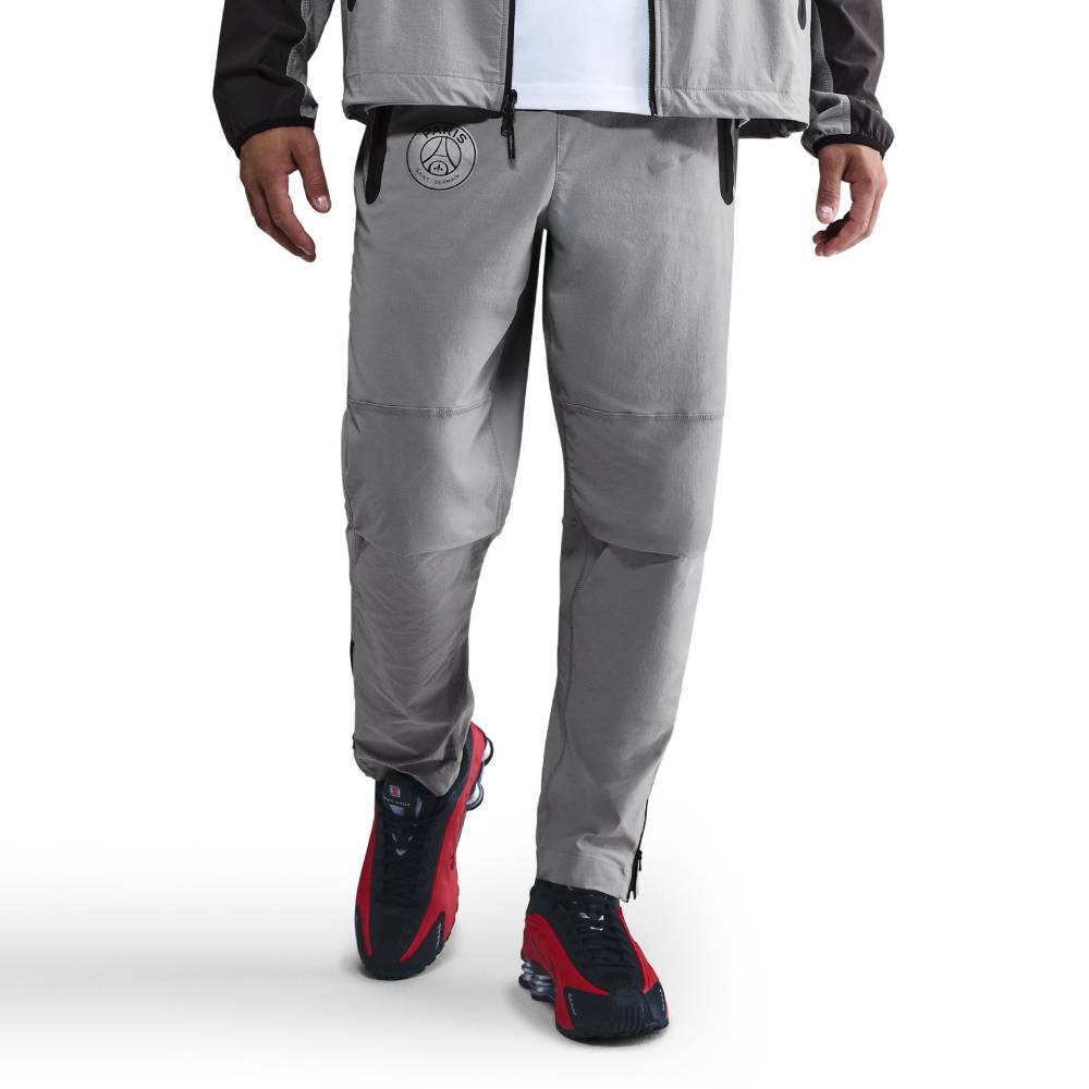 Nike Paris Saint-Germain Tech Woven Trainingsbroek 2025-2026 Grijs Zilver Zwart