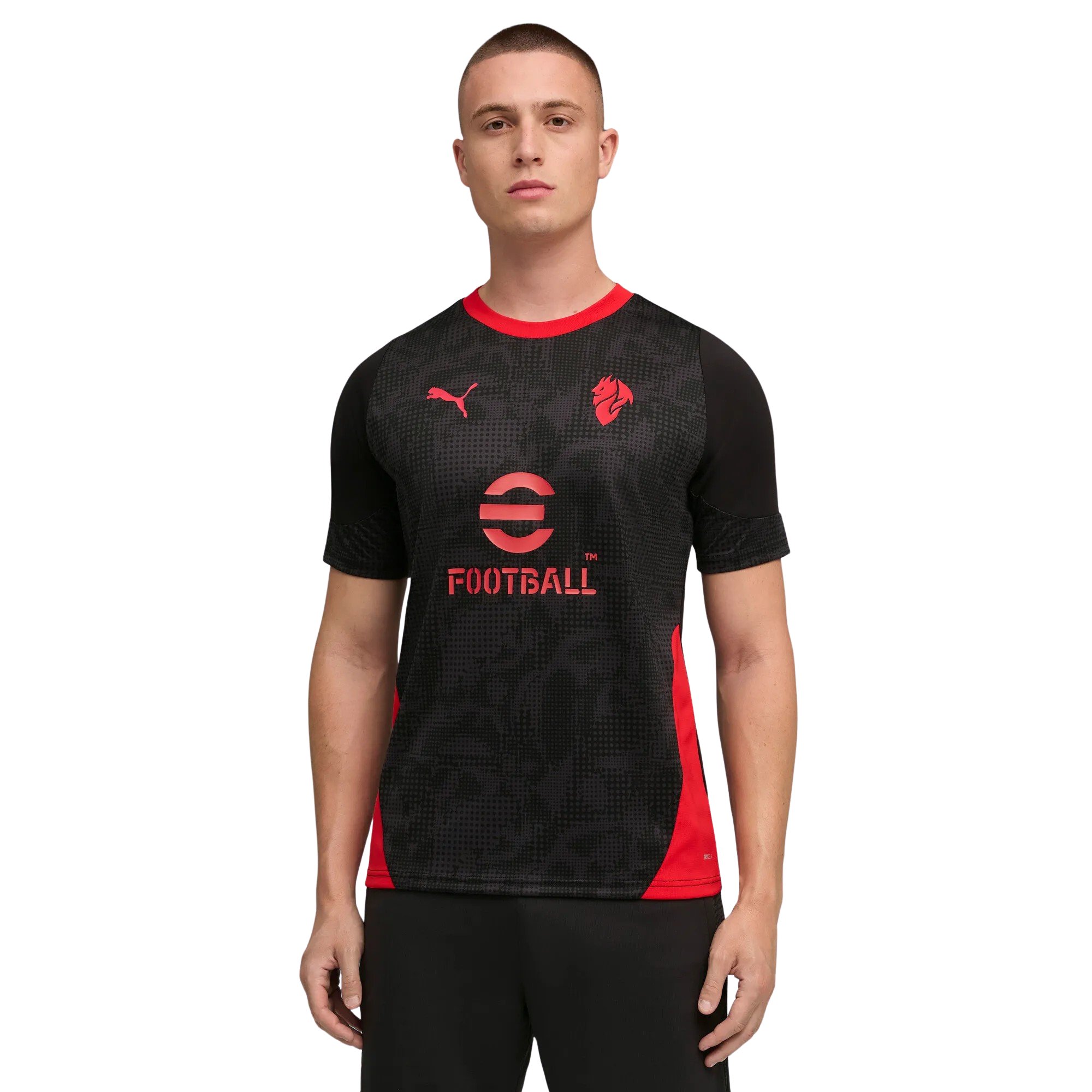 PUMA AC Milan Trainingsshirt 2025-2026 Zwart Rood