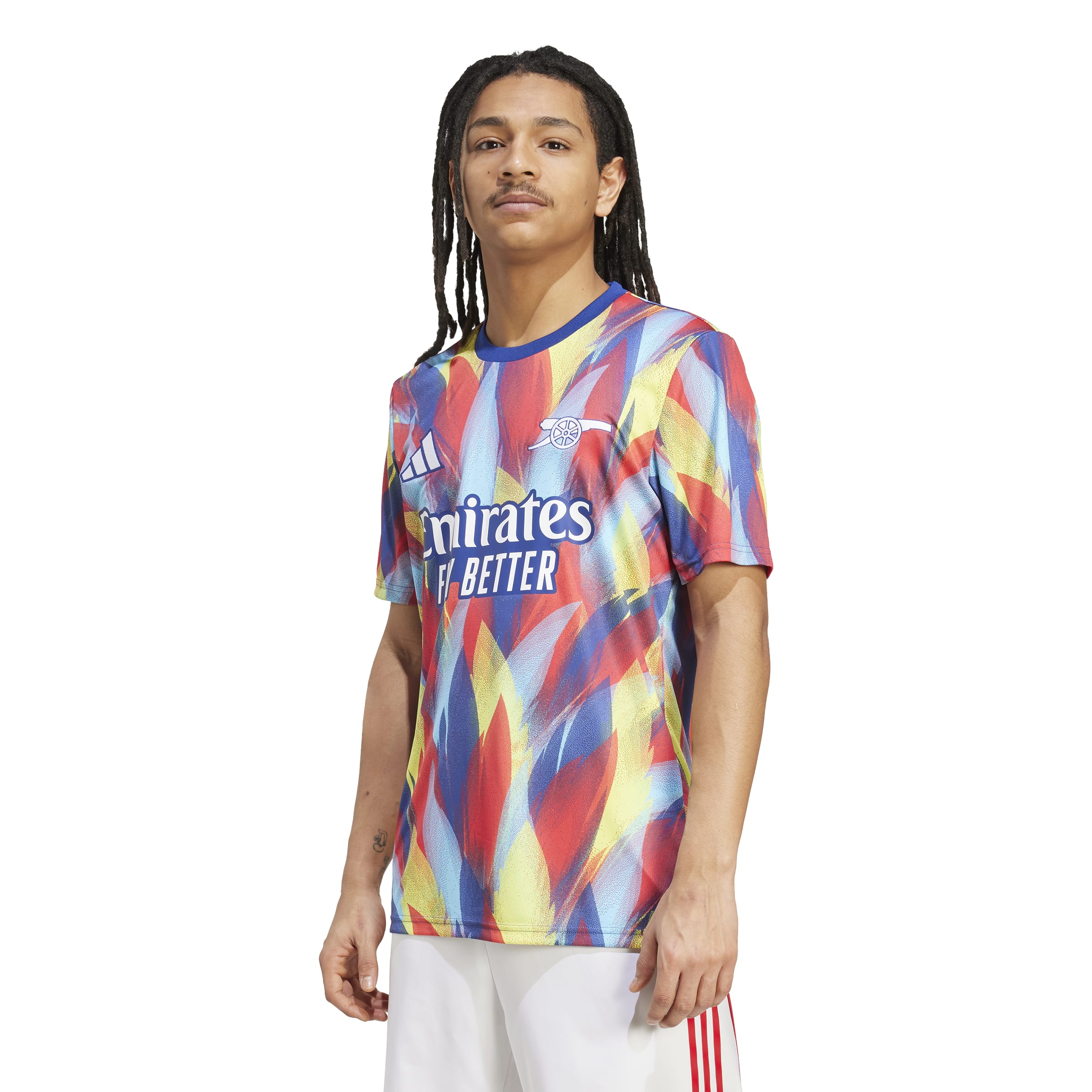 Adidas Arsenal Pre-Match Trainingsshirt 2025-2026 Blauw Rood Geel