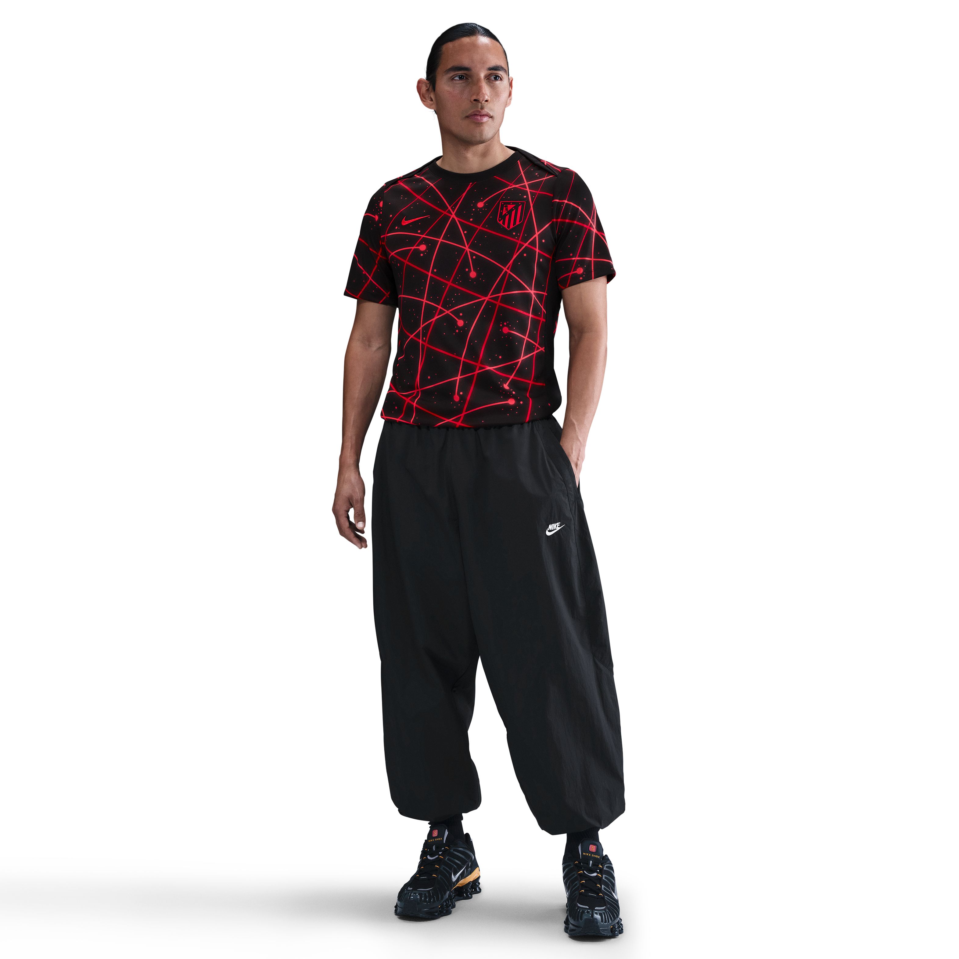 Nike Atletico Madrid Pre-Match Trainingsshirt 2025-2026 Zwart Rood