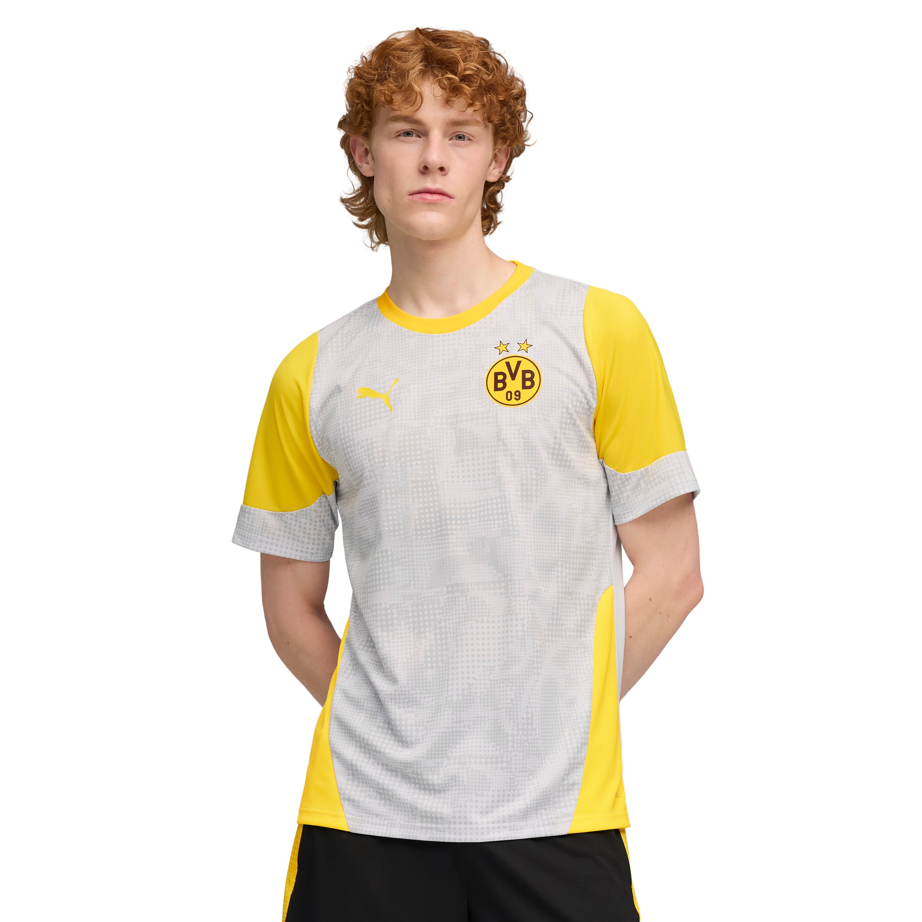 PUMA Borussia Dortmund Trainingsshirt 2025-2026 Zilver Geel