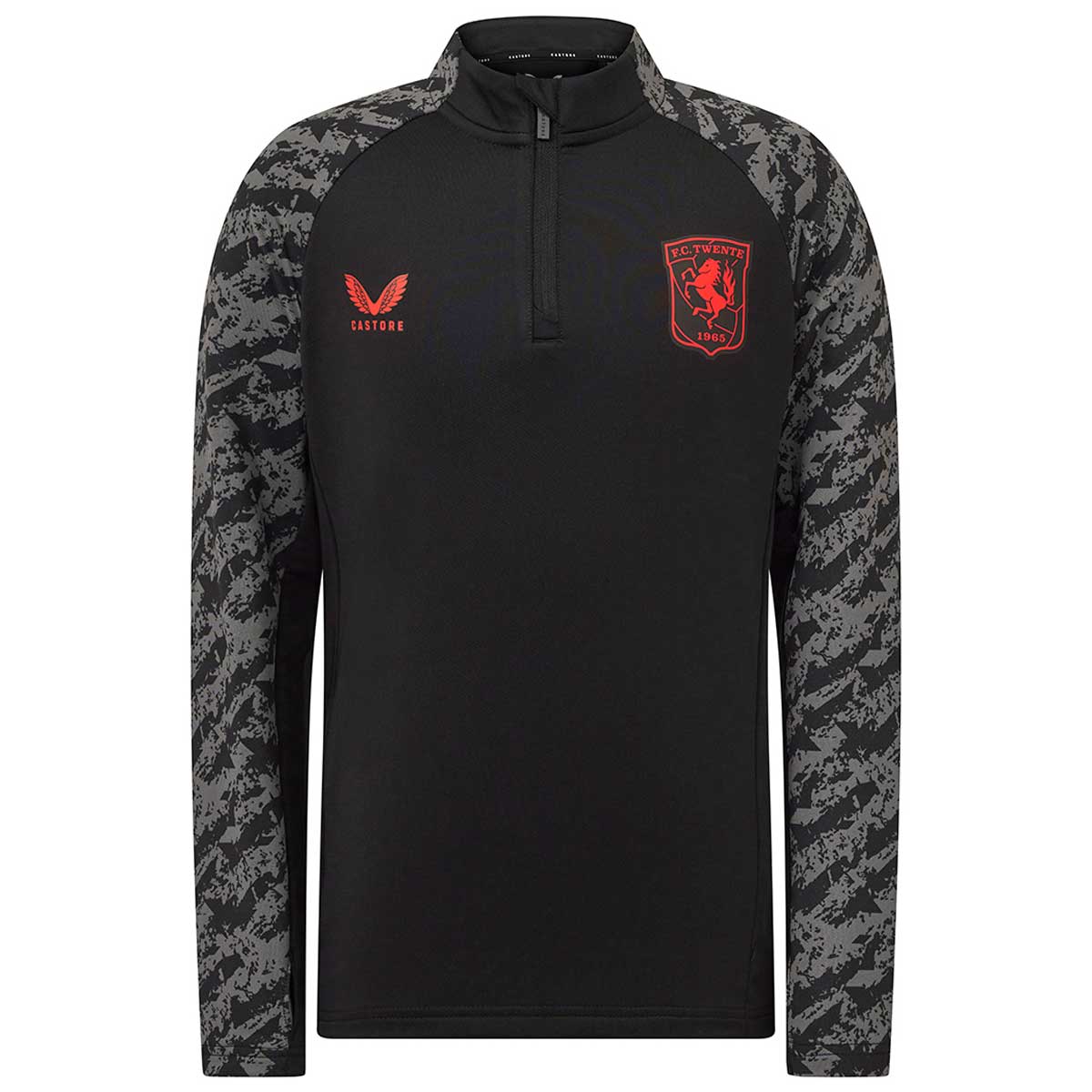 Castore FC Twente Trainingstrui 1/4-Zip 2025-2026 Kids Zwart