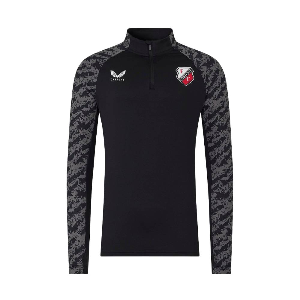 Castore FC Utrecht Trainingstrui 1/4-Zip 2025-2026 Zwart
