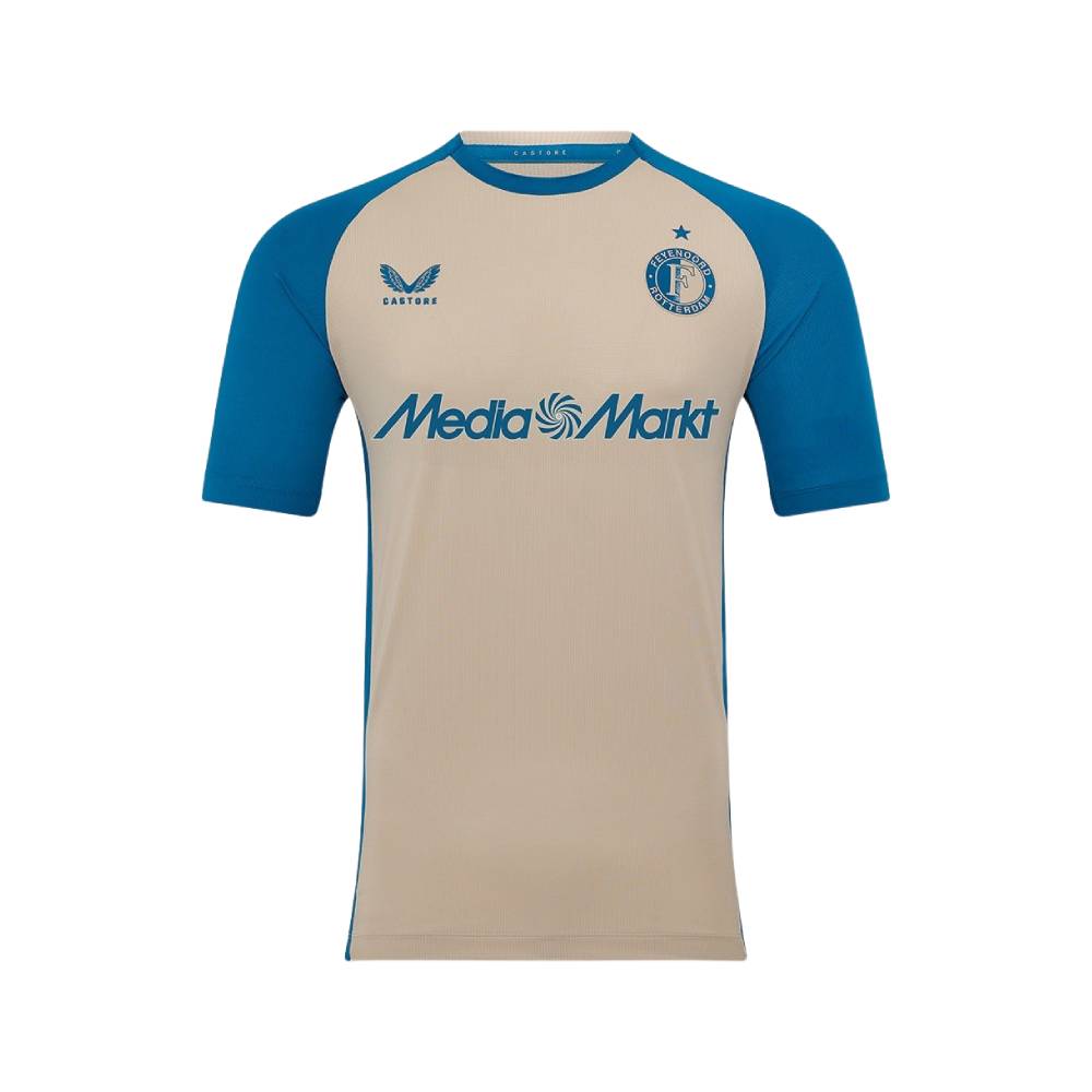 Castore Feyenoord Pre-Match Trainingsshirt 2025-2026 Donkerblauw Grijs