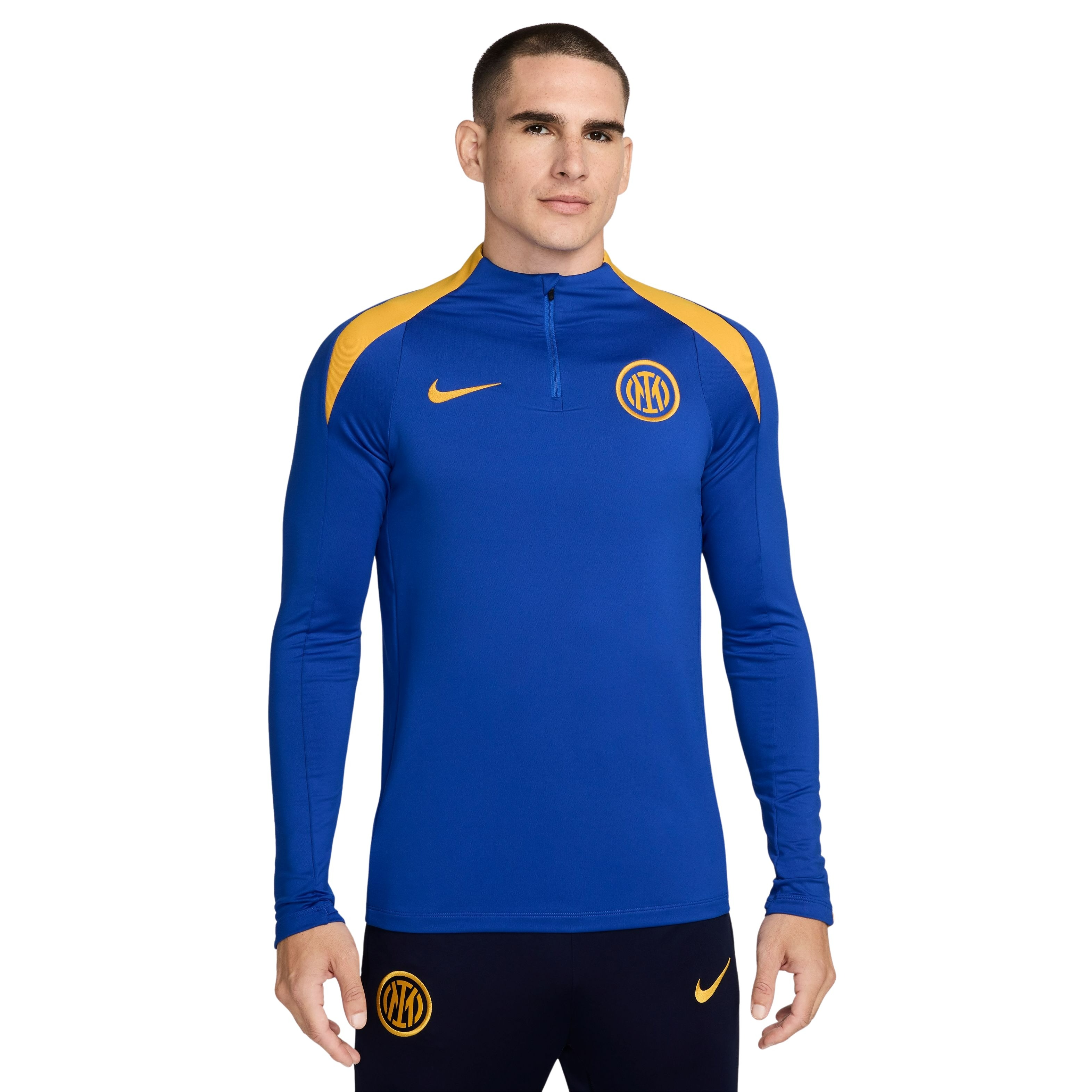 Nike Inter Milan Strike Trainingstrui 1/4-Zip 2024-2025 Blauw Goud
