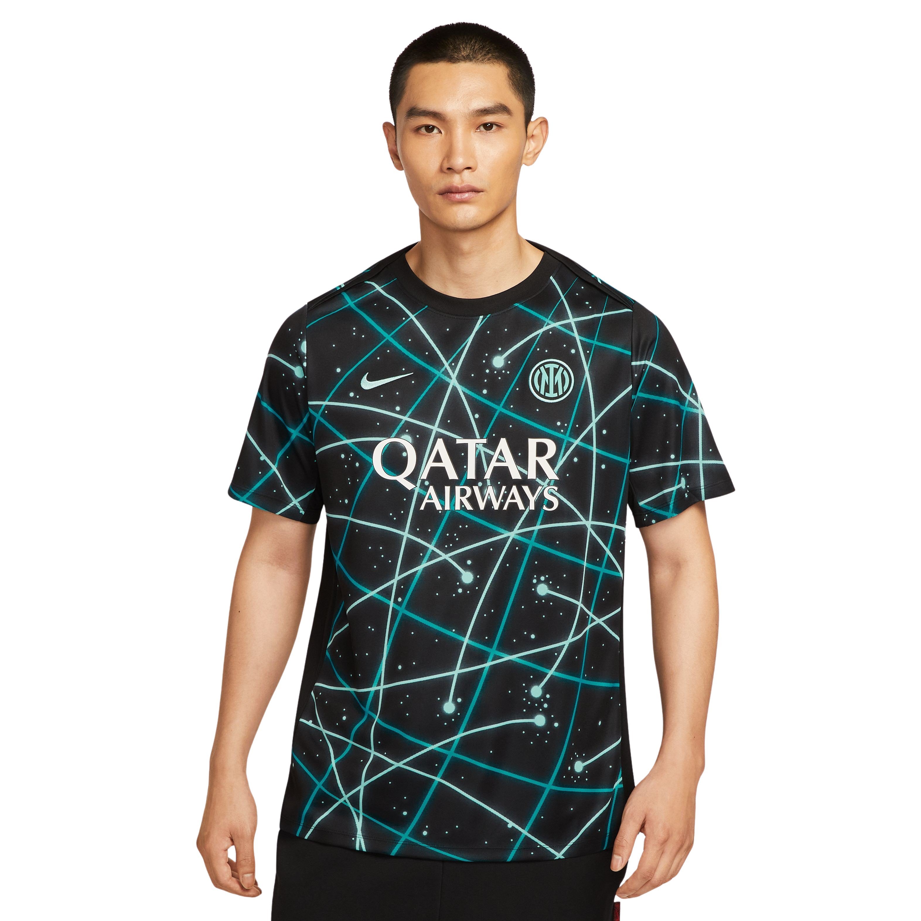 Nike Inter Milan Pre-Match Trainingsshirt 2025-2026 Zwart Turquoise Wit