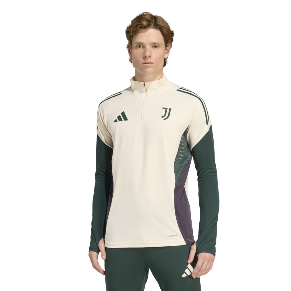 Adidas Juventus Trainingstrui 1/4-Zip Europees 2025-2026 Beige Groen Zwart