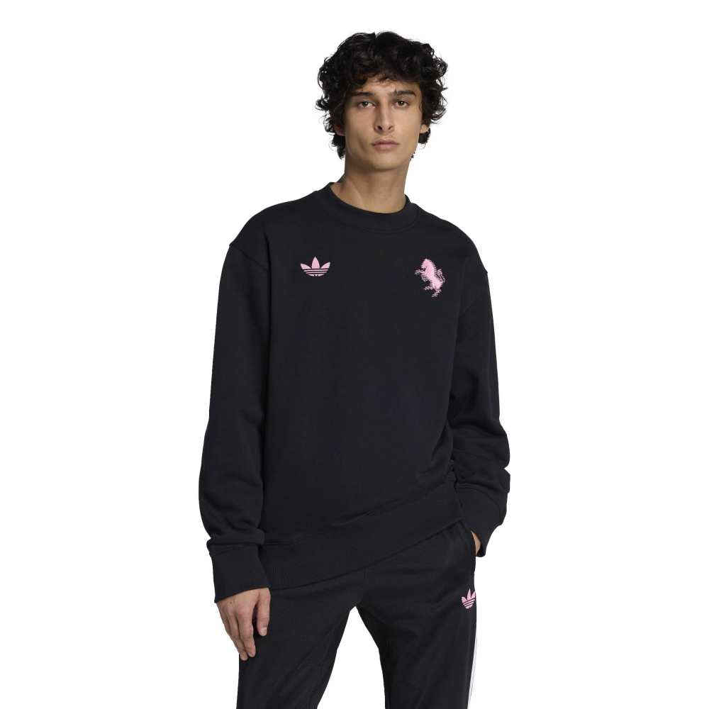 Adidas Juventus Lifestyler Crew Sweater Zwart Roze