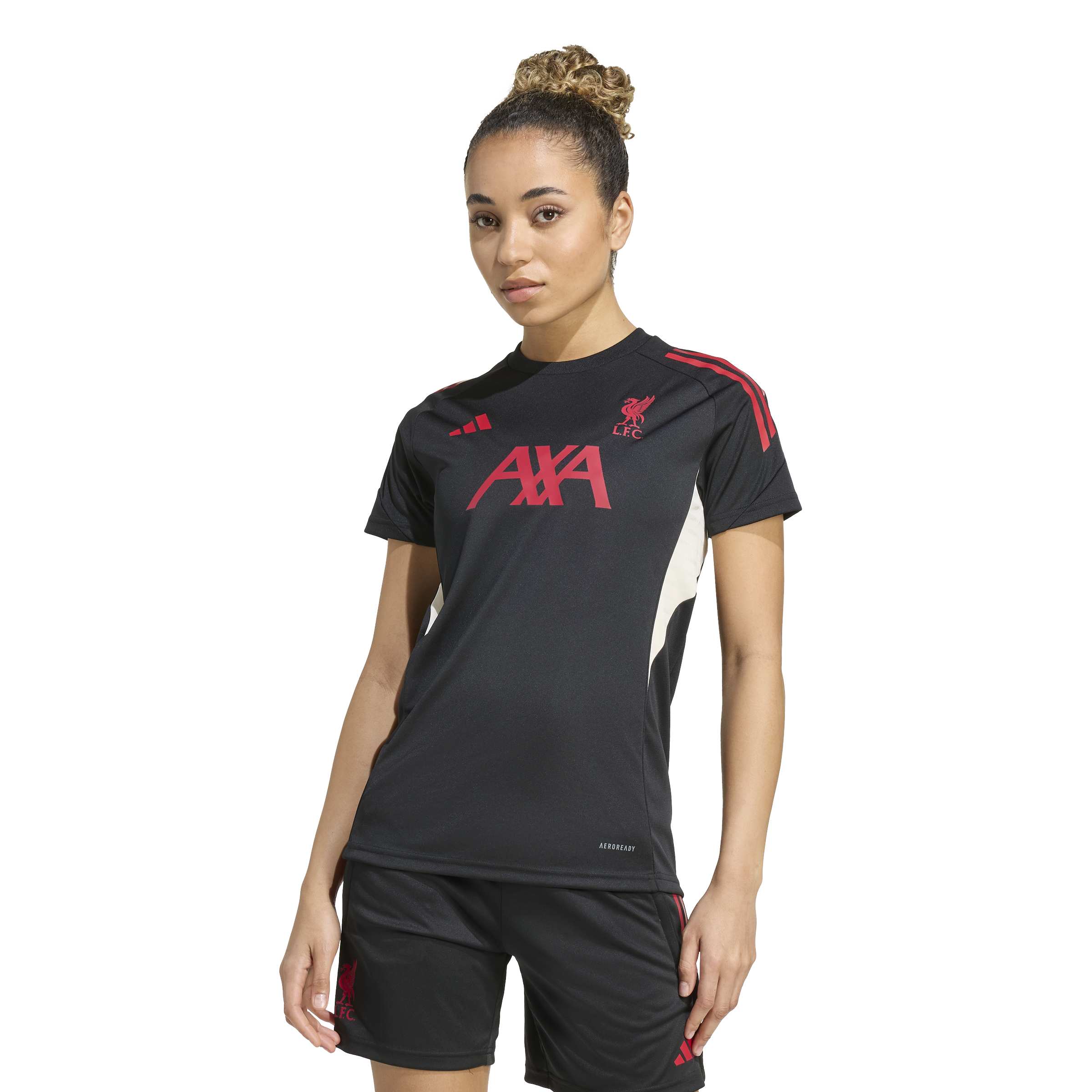 Adidas Liverpool Trainingsshirt 2025-2026 Dames Zwart Rood Wit