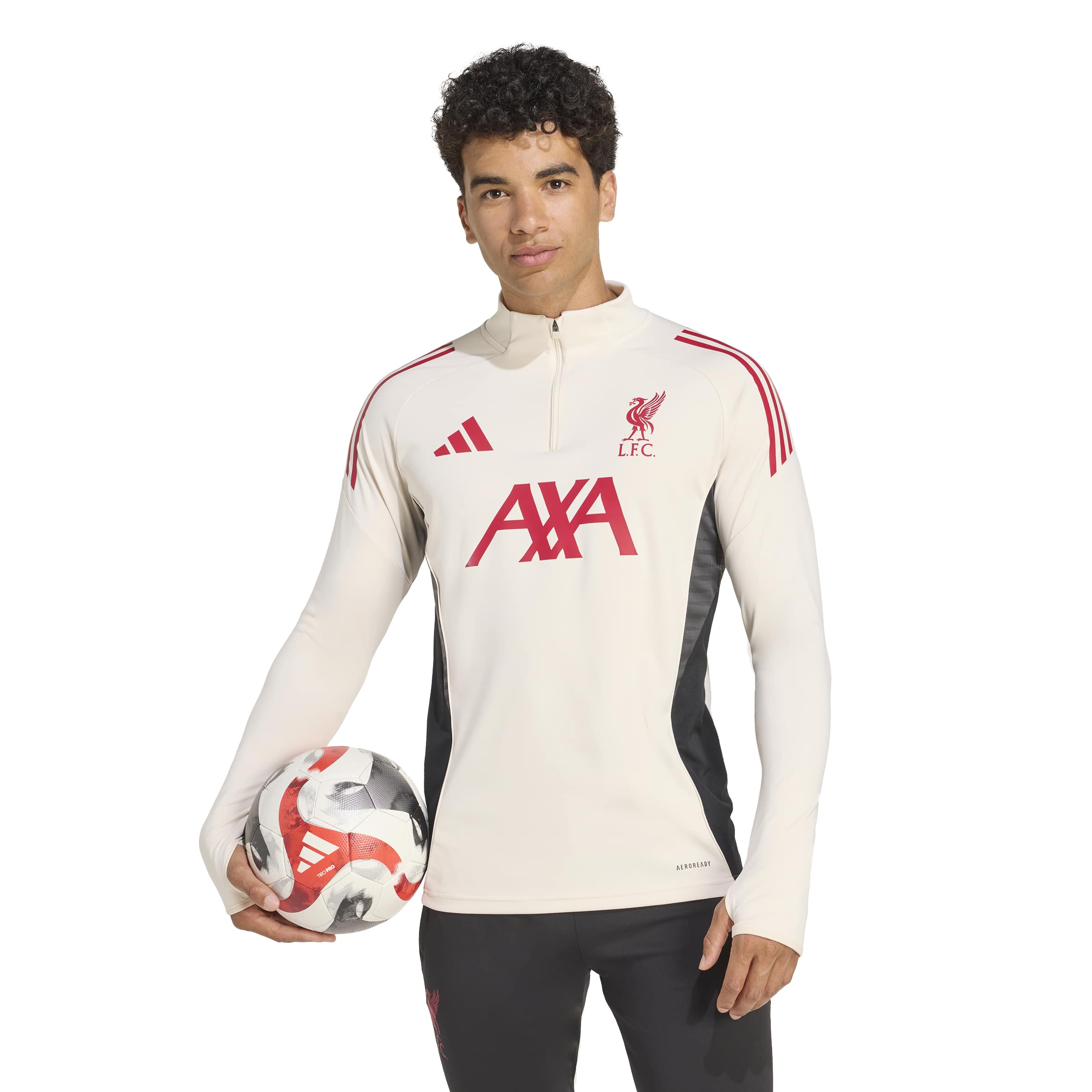 Adidas Liverpool Trainingstrui 1/4-Zip 2025-2026 Wit Rood Zwart
