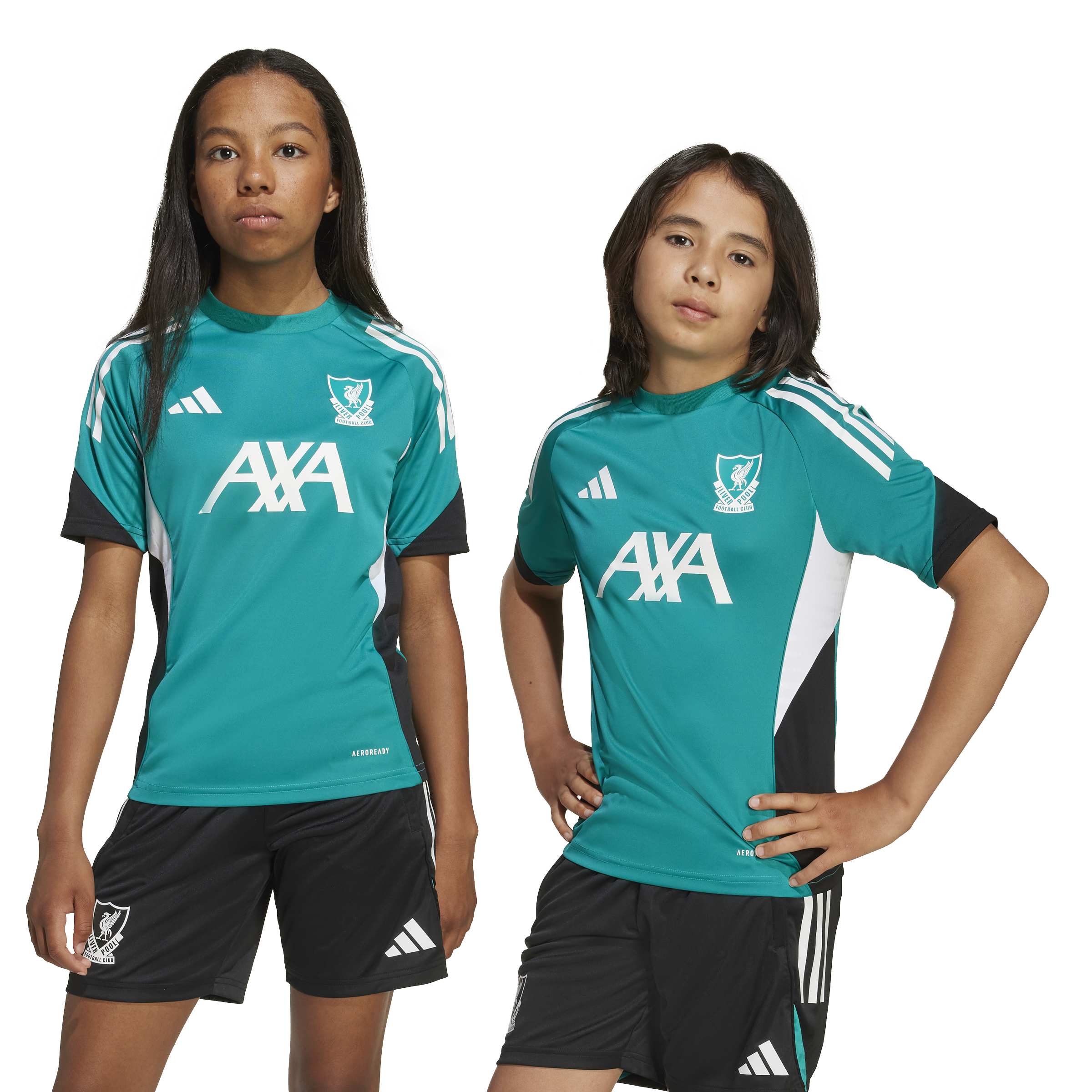 Adidas Liverpool Trainingsshirt Europees 2025-2026 Kids Groen Wit Zwart