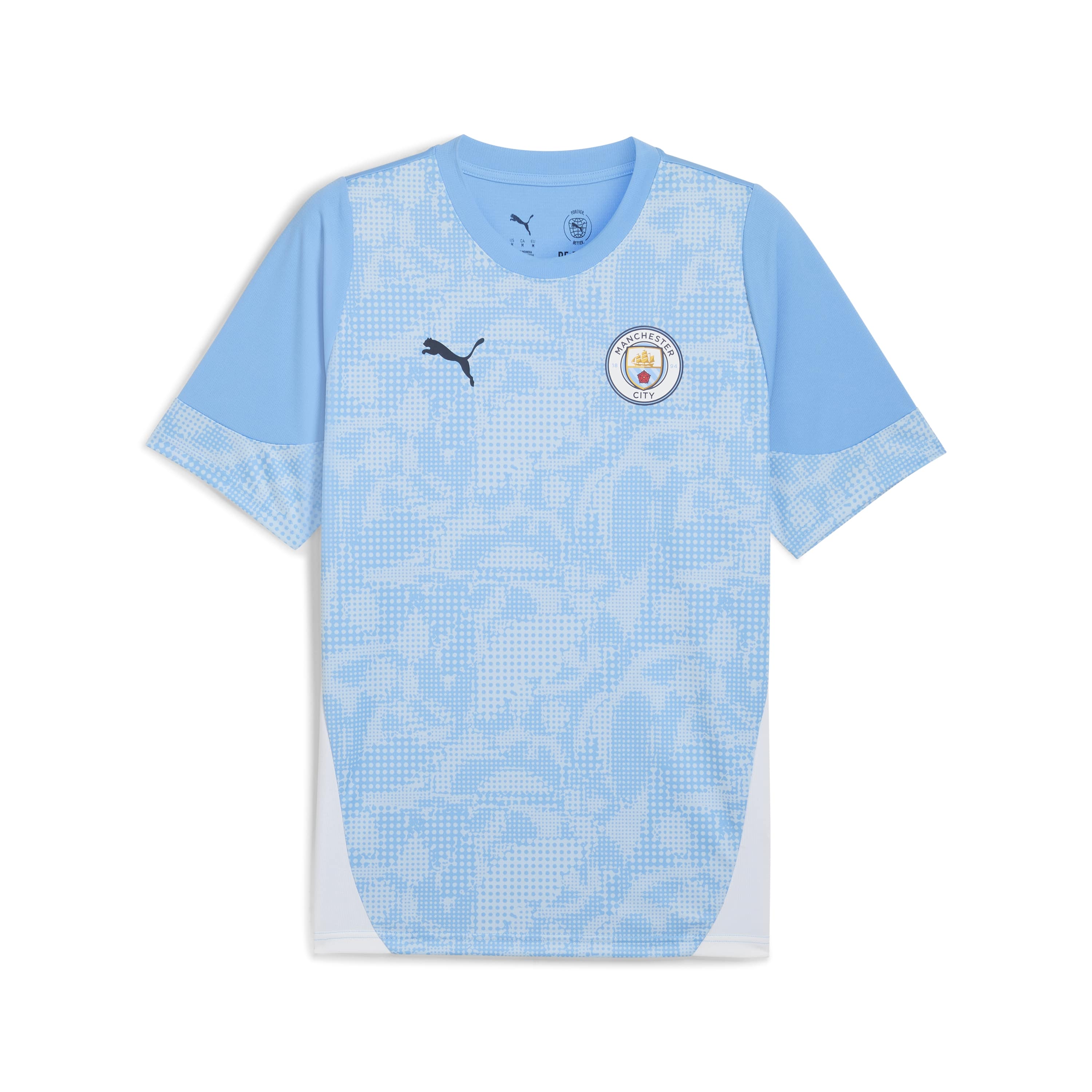 PUMA Manchester City Trainingsshirt 2025-2026 Kids Lichtblauw Wit