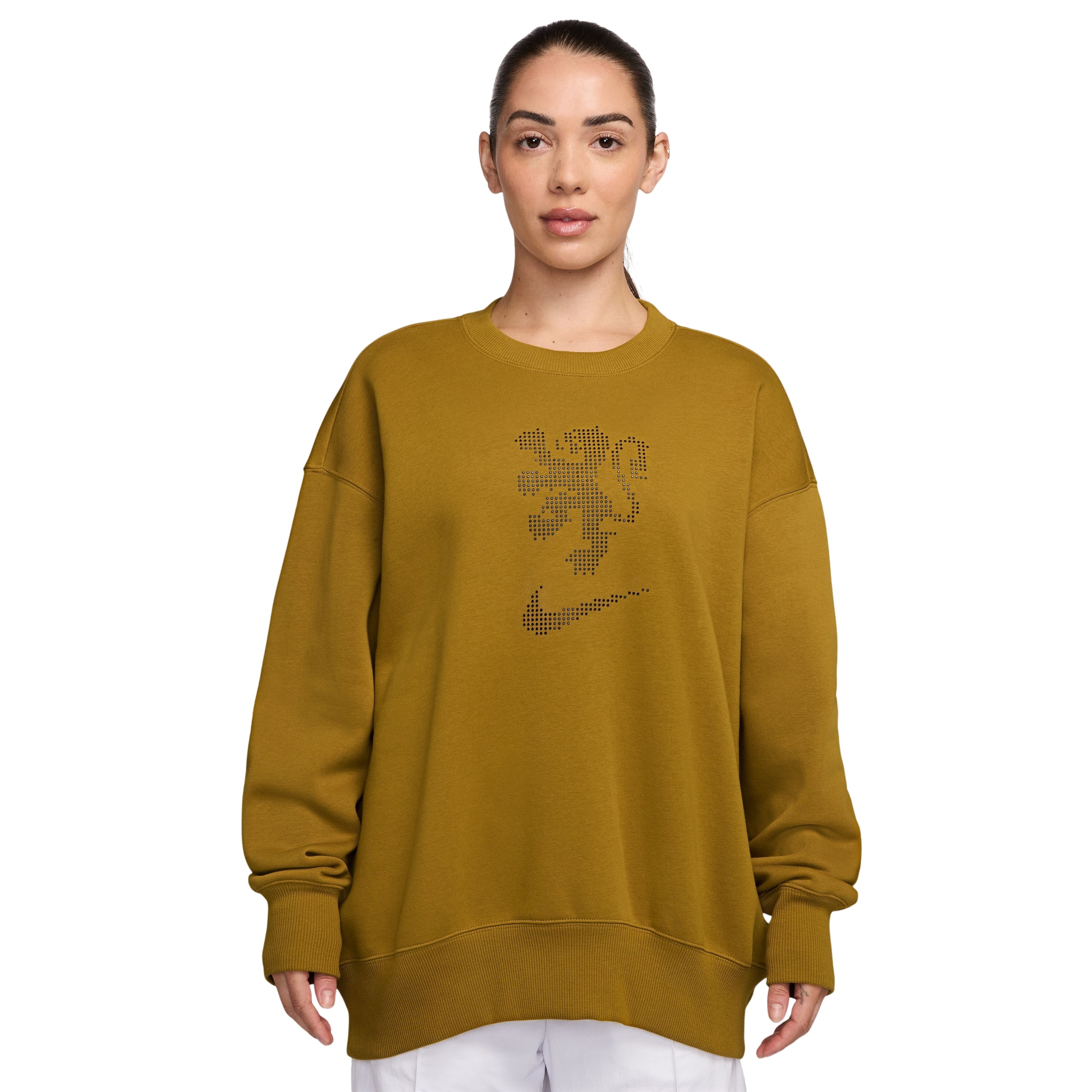 Nike Nederland Phoenix Fleece Crew Sweater OranjeLeeuwinnen 2025-2027 Dames Brons