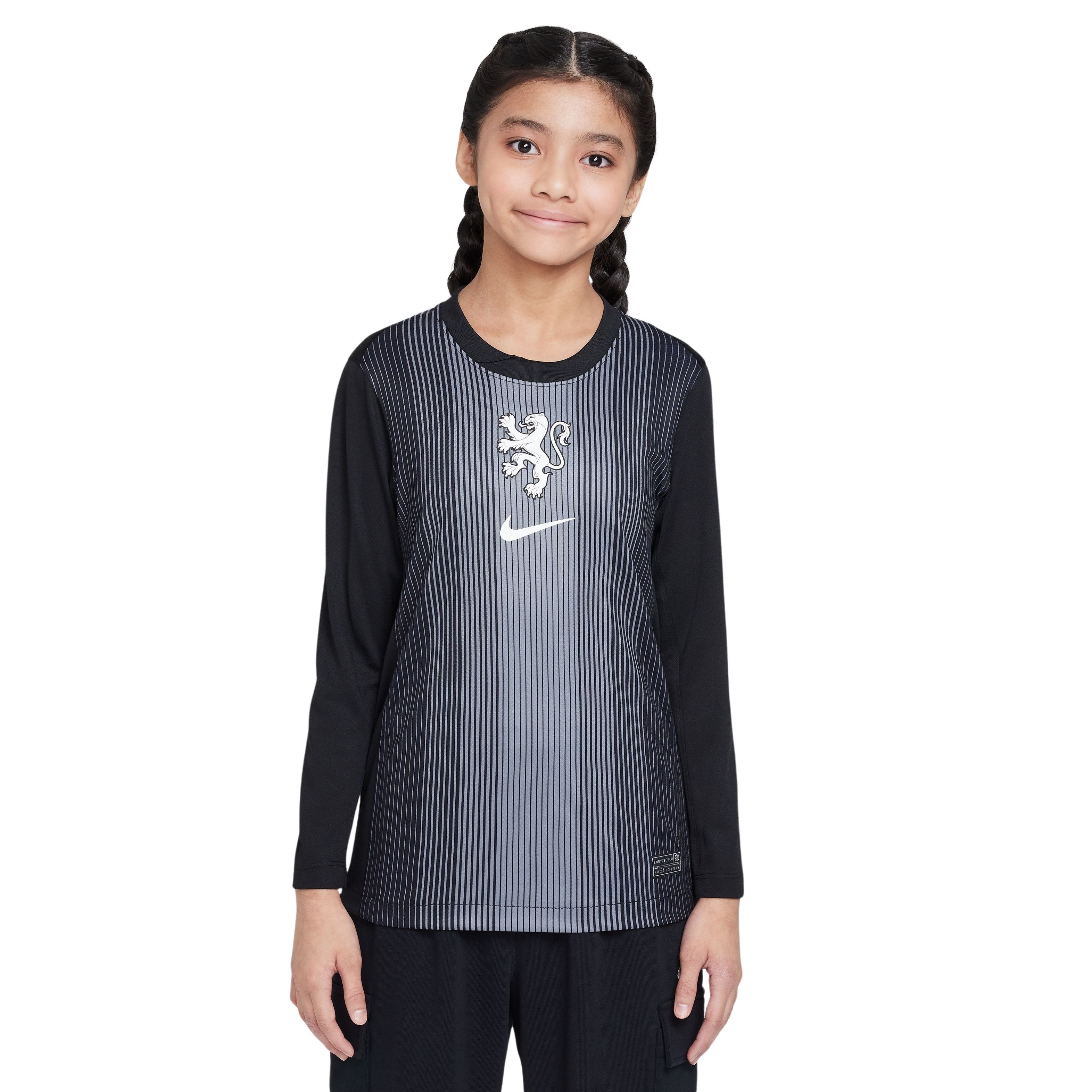 Nike Nederland Keepersshirt Lange Mouwen OranjeLeeuwinnen 2025-2027 Kids Zwart