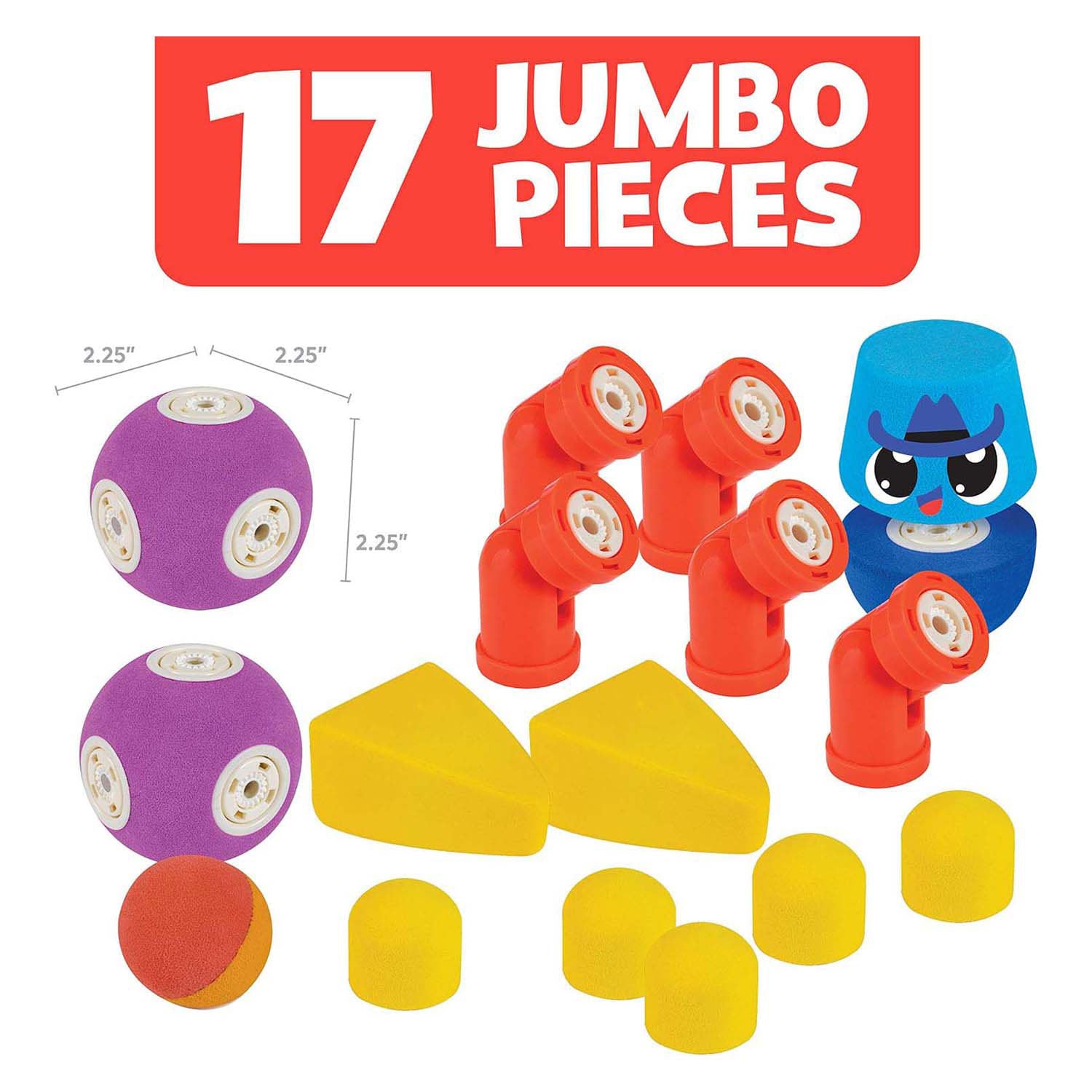 Blockaroo magnetische foam blokken dieren, 17dlg.