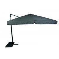 express Zweefparasol Virgo 300 x 300 cm met volan grijs