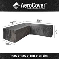 AEROCOVER Atmungsaktive Schutzhülle für Lounge-Sets 235x235x100xH70 cm L-Form