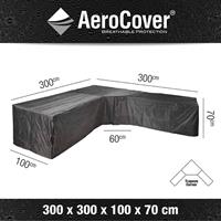 AeroCover Schutzhülle für L-förmige Eck-Lounge-Sets 300x300x100xH70 cm mit Trapezecke Schutzhaube