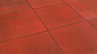 Tuindeco Rubbertegel rood 50x50x2.5 cm
