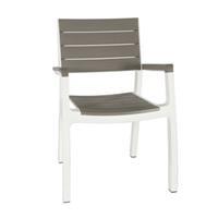 Keter - Outdoor-Stuhl mit Armlehnen Cappuccino White HARMONY 59x60x h86 cm