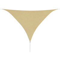 VidaXL Zonnescherm driehoekig 3,6x3,6x3,6 m oxford stof beige