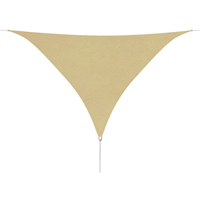 VidaXL Zonnescherm driehoekig 5x5x5 m oxford stof beige