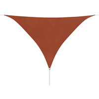 VidaXL Zonnescherm driehoekig 5x5x5m oxford stof terracottakleur