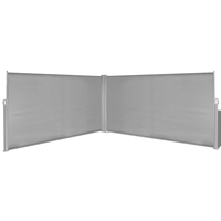 vidaXL Ausziehbare Seitenmarkise 160x600 cm  Grau