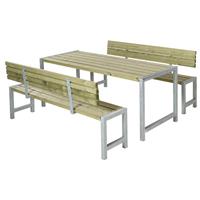 Plus Danmark Planken tuinset vuren geimpregneerd Plankesaet rugleuningen 77 x 186 x 72 cm