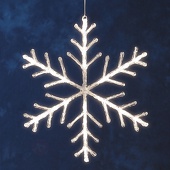 Konstsmide Lichtende led-sneeuwvlokken, warmwit, 40 cm