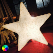 8Seasons LED-Stern Shining Star Merry Christmas m.