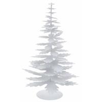 Metalen kerstboom glitter wit 35 cm