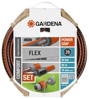 Gardena Comfort Flex Flex Flex Gartenschlauch mit Zubehör - Durchmesser 15mm - 20m 18044-26