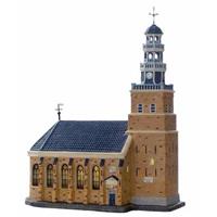 Kerstdorp hindeloopen kerk - met led - 26,3 cm x 16,5 cm x 30,6 cm - kerstdorp huisje