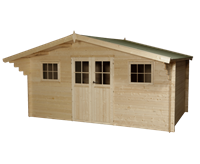Gerätehaus Winnipeg 505x385 Gartenhaus aus Holz in Naturbelassen Gartenhütte Wandstärke: 28 mm Geräteschuppen - Naturbelassen - Alpholz