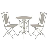 vidaXL 3-tlg. Bistro-Set Stahl  Grau