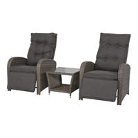 Maxtuinmeubel Melia 2 loungestoelen + bijzettafel Dit product heeft vaste verzendkosten van €39,95 - Loungeset - Grijs
