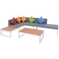 VidaXL Loungeset hoek aluminium HKC 19-delig