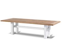 Hartman Sophie Yasmani Tuintafel 300 Cm Naturel Teak - Wit H-Frame