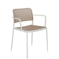 Kartell Audrey Armstoel - Wit/beige