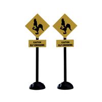 lemax Elf Crossing Sign