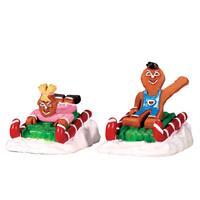 lemax Sweet Sledding set of 2