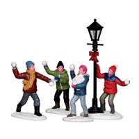 lemax Snowball Fight, set of 4