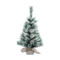 Kleine decoratie kerstboompje met sneeuw van 35 cm Multi