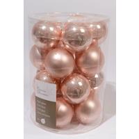 Ksd Glas Kerstballen (6cm) Box 20 Stuks Poeder Roze