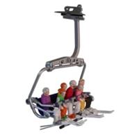 Figuren zittend ski's 6 stuks