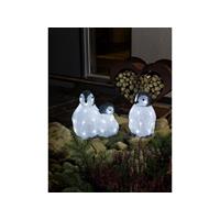 konstsmide LED acryl verlichte pinguïnfamilie figuren, drie