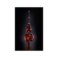 krinner Weihnachtsbaumspitze Warm-Weiß LED Rot Mundgeblasenes Glas, mit Schalter